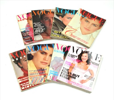 Lot 1262 - A collection of Vogue magazines, 1980 and later (qty)