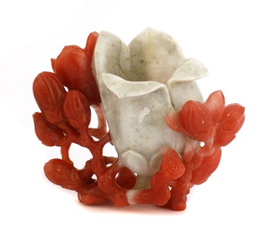 Lot 223 - A Chinese agate carving