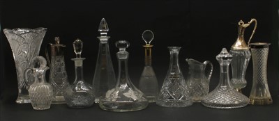 Lot 347 - A collection of glass decanters