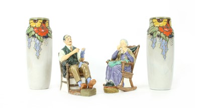 Lot 129 - A pair of Royal Doulton vases
