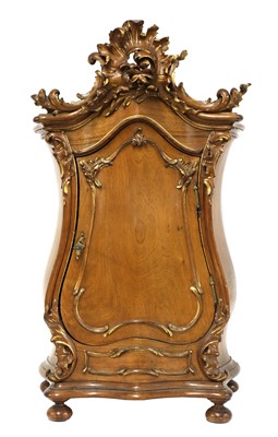 Lot 689 - A miniature Continental armoire or table cabinet