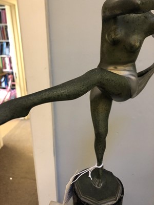 Lot 501 - A cold-painted bronze figure of a dancer