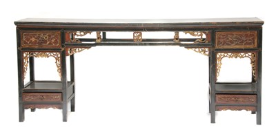 Lot 219 - A Chinese lacquered altar table