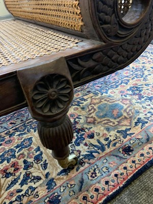 Lot 208 - An Anglo-Indian rosewood daybed