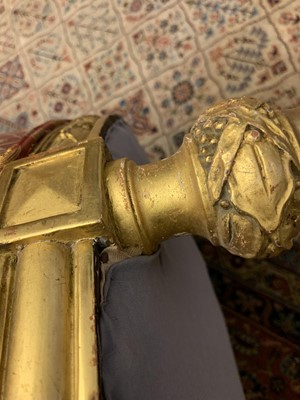 Lot 692 - A pair of French Louis XVI-style giltwood salon chairs