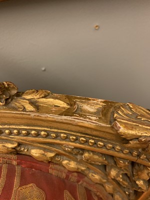 Lot 692 - A pair of French Louis XVI-style giltwood salon chairs