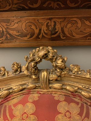 Lot 692 - A pair of French Louis XVI-style giltwood salon chairs