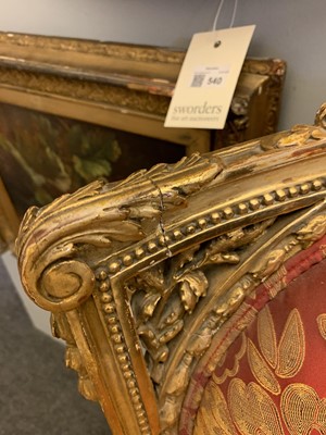 Lot 692 - A pair of French Louis XVI-style giltwood salon chairs