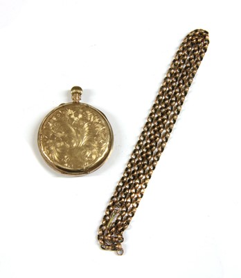 Lot 151 - A 9ct gold open-faced pin set fob watch
