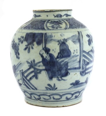 Lot 98 - A Chinese blue and white jar