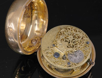 Lot 329 - A 22ct gold pair cased pocket watch