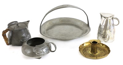Lot 196 - A collection of Tudric pewter items