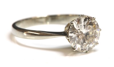 Lot 285 - A white gold single stone diamond ring