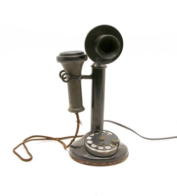 Lot 199 - An early 20th Century Western Electric patent candlestick telephone