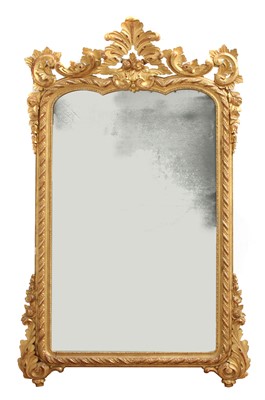 Lot 536 - A large giltwood pier mirror