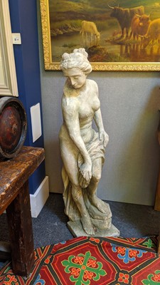 Lot 285 - A Vicenza stone garden statue of Venus at her toilette