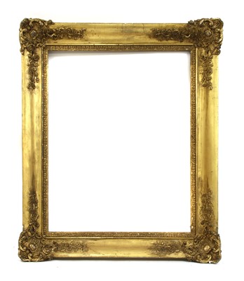 Lot 432 - A 19th century gilt gesso moulded mirror frame