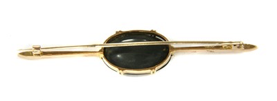 Lot 5 - A gold opal doublet bar brooch