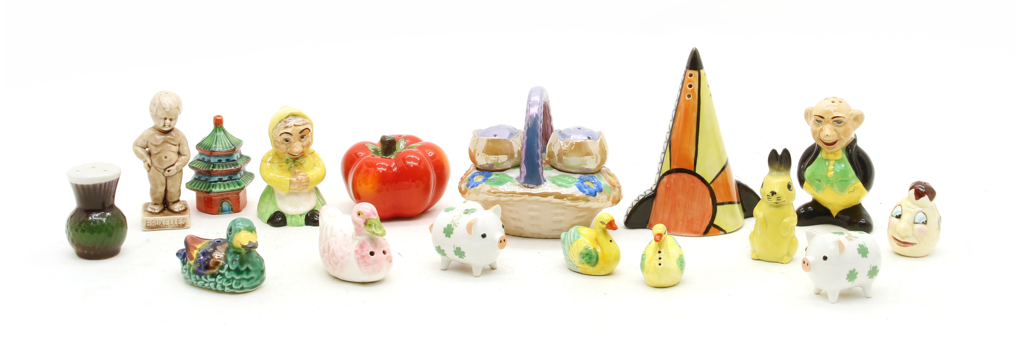 Lot 275 A large collection of novelty cruet sets