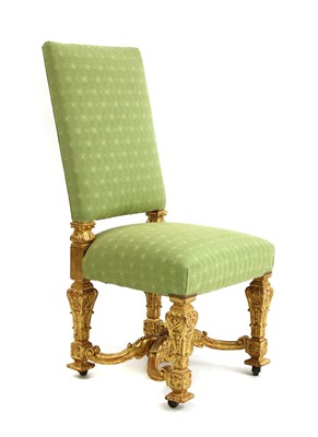 Lot 685 - A French carved giltwood single chair