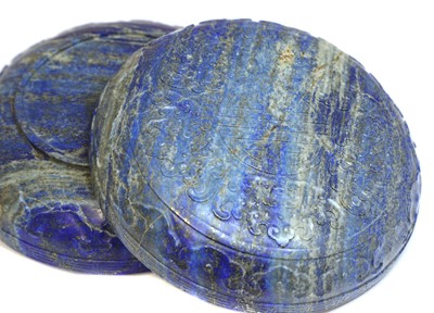 Lot 58 - A Chinese lapis lazuli box and cover