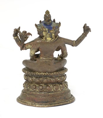 Lot 66 - A Tibetan bronze bodhisattva