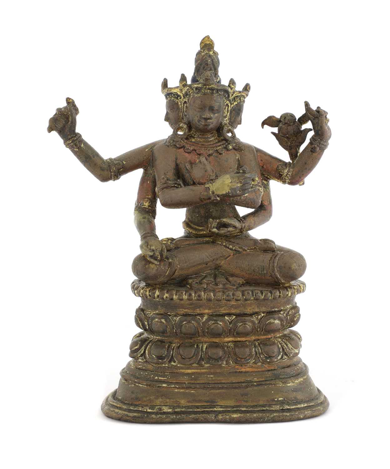 Lot 66 - A Tibetan bronze bodhisattva