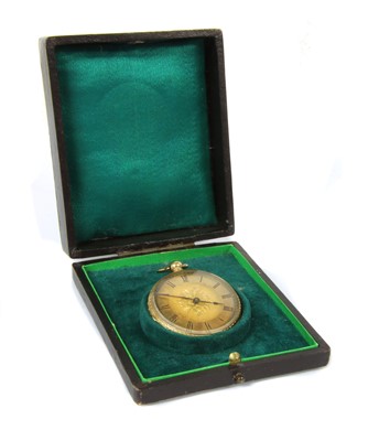 Lot 154 - A Victorian sterling silver open-faced fusee verge pocket watch