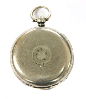 Lot 154 - A Victorian sterling silver open-faced fusee verge pocket watch