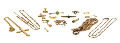 Lot 100 - A quantity of gold jewellery