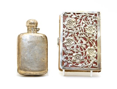 Lot 171 - A silver hip flask