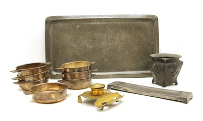 Lot 180 - A collection of Arts and Crafts pewter