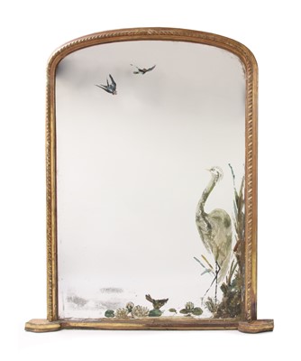 Lot 505 - A large arched top mirror