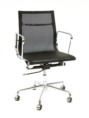 Lot 424 - A mesh and chrome framed office chair by Vitra