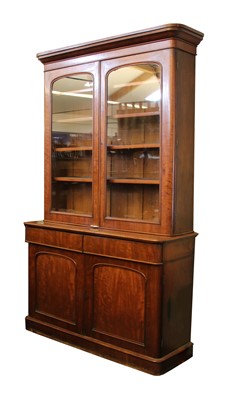 Lot 510 - A Victorian mahogany two door bookcase