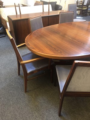 Lot 158 - A Danish rosewood dining suite