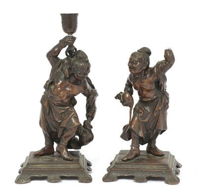 Lot 145 - Two Japanese bronze figures