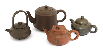 Lot 34 - A collection of four Chinese Yixing zisha teapots