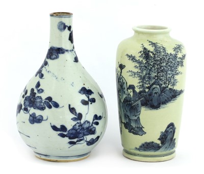 Lot 12 - Two Chinese blue and white vases