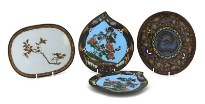 Lot 244 - A collection of four Japanese cloisonné dishes