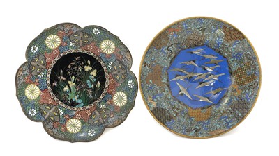 Lot 247 - Two Japanese cloisonné dishes