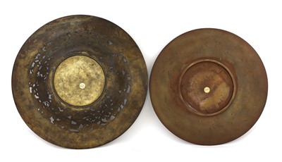 Lot 249 - Two Japanese bronze plates