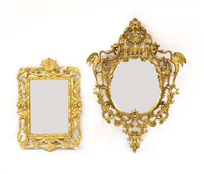 Lot 431 - A gilt pierced oval mirror