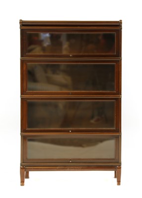 Lot 435 - A Globe Wernicke four tier glazed bookcase