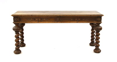 Lot 454 - A carved oak hall table