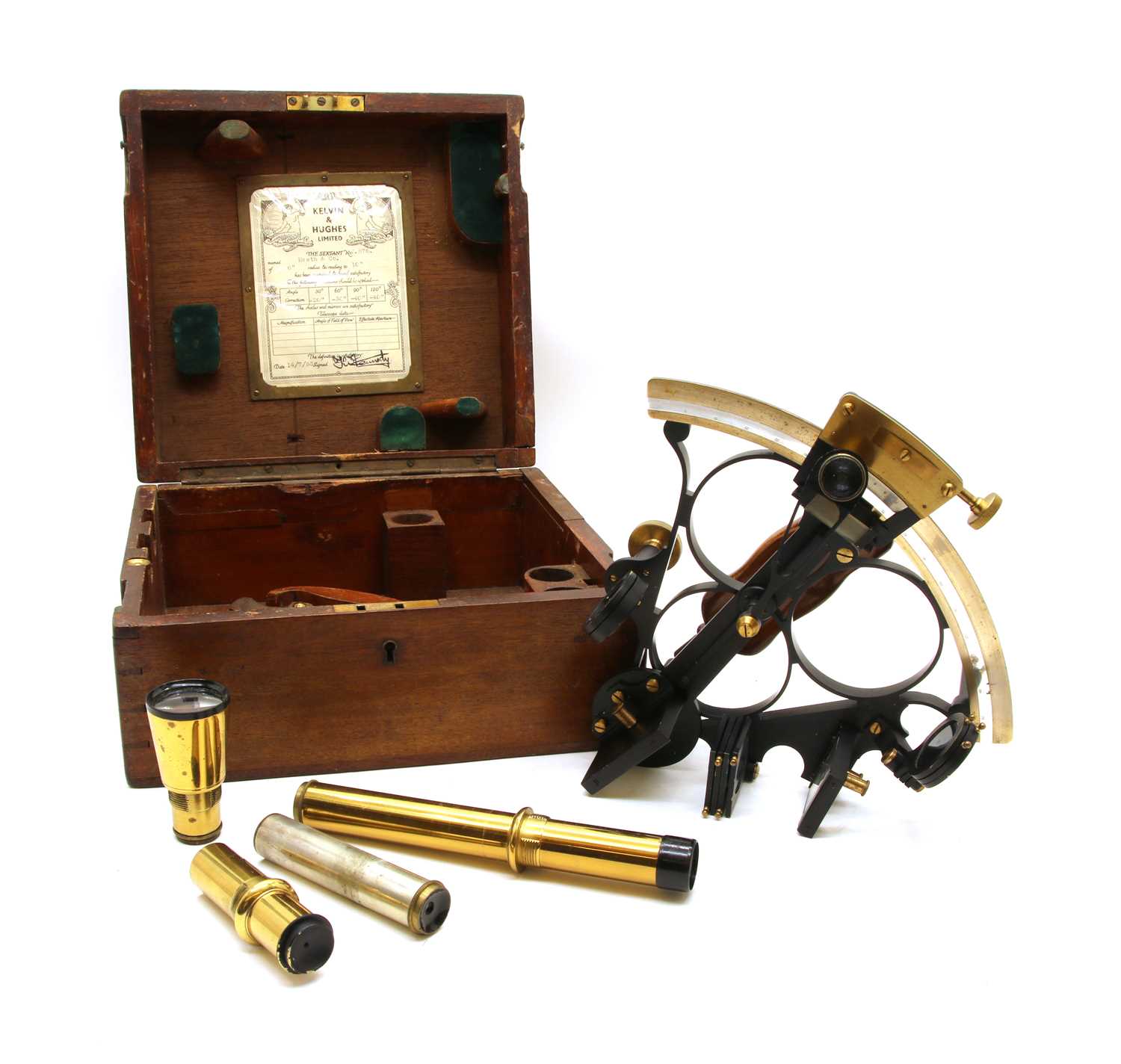 Lot 230 - A Kelvin and Hughes Naval sextant