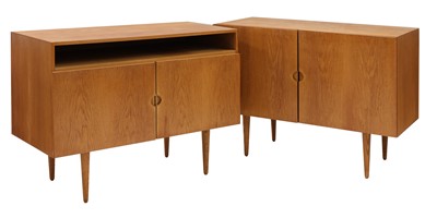 Lot 365 - Two Danish oak veneered 'System 160' cabinets
