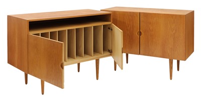 Lot 365 - Two Danish oak veneered 'System 160' cabinets