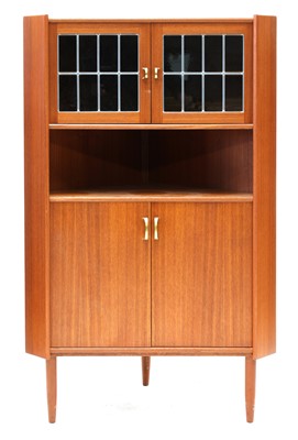 Lot 364 - A Danish teak corner cupboard
