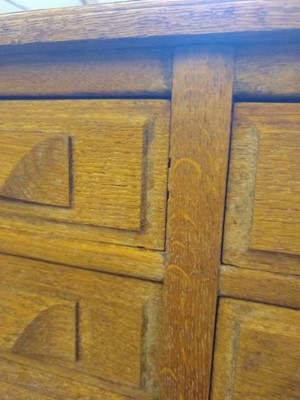Lot 397 - An oak chest of twenty-six drawers